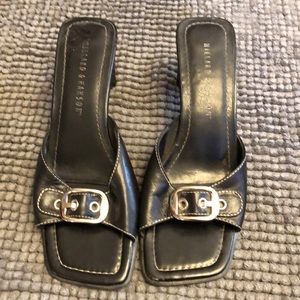 Hillard & Hanson heels with buckle. Size 8.